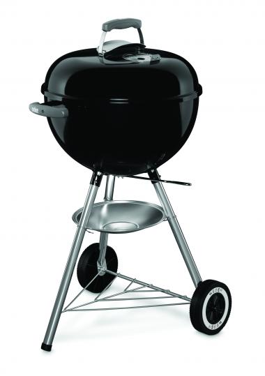 18" BLACK ONE TOUCH SLVR KETTLE