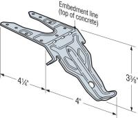 16 GA. 2X4, 6 MUDSILL ANCHOR,